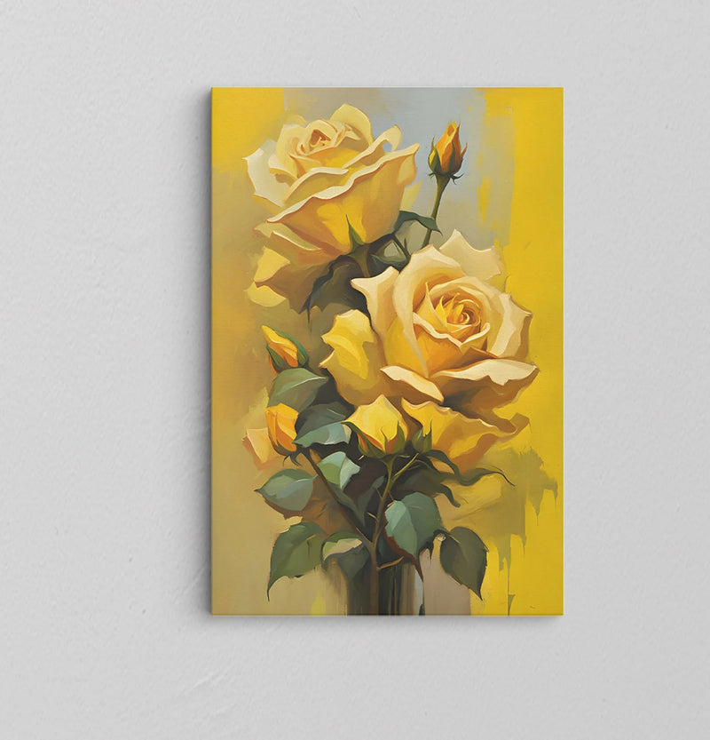 Yellow Flower - Living Room - Canvas Wall Art - Print - Wall Decor