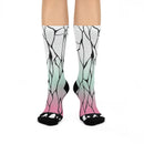 Shinobu Insect Pattern Demon Slayer Anime Crew Socks
