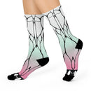 Shinobu Insect Pattern Demon Slayer Anime Crew Socks
