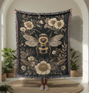 Honey Bee Lovers Woven Throw Blanket