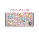 Pastel Sleeping Eeveelutions Pokémon Desk Mat