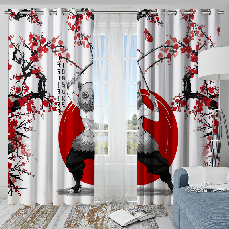 Inosuke Demon Slayer Anime Japan Style Window Curtain