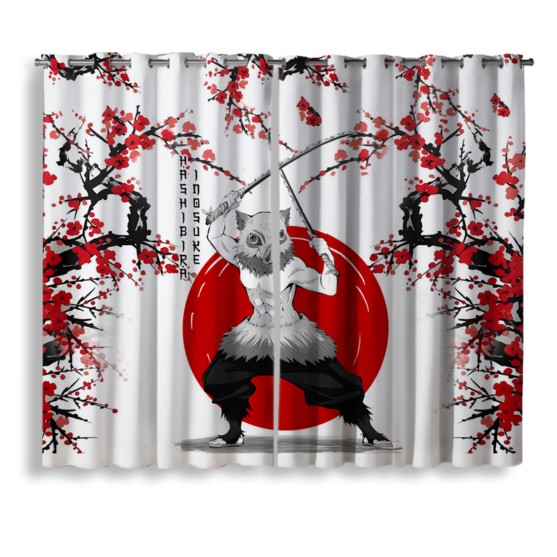 Inosuke Demon Slayer Anime Japan Style Window Curtain