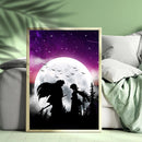 Inuyasha Couple Moon Night - Living Room - Canvas Wall Art - Print - Wall Decor