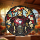 Iron Man Stained Glass Suncatcher