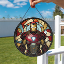 Iron Man Stained Glass Suncatcher