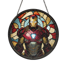 Iron Man Stained Glass Suncatcher