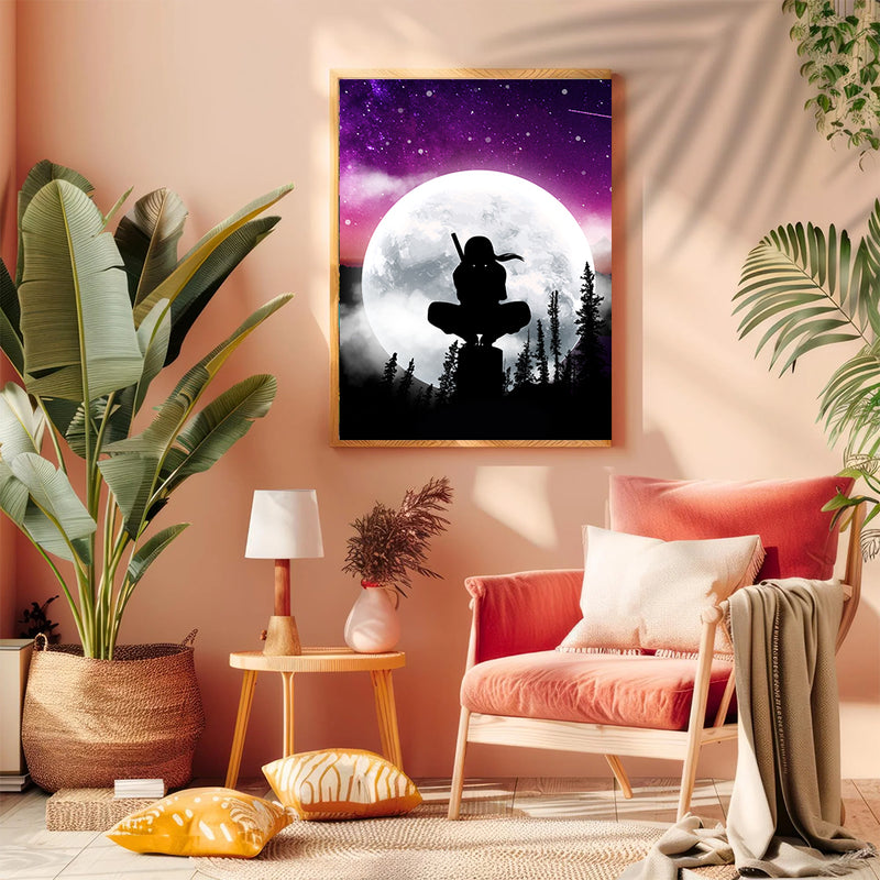 Itachi Moon Night - Living Room - Canvas Wall Art - Print - Wall Decor