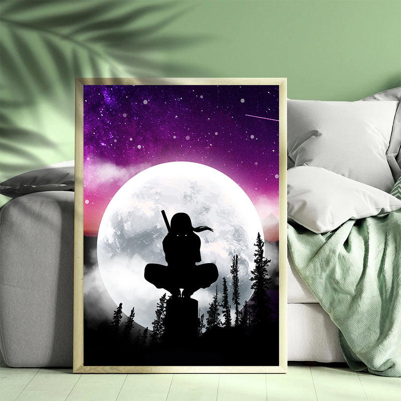 Itachi Moon Night - Living Room - Canvas Wall Art - Print - Wall Decor