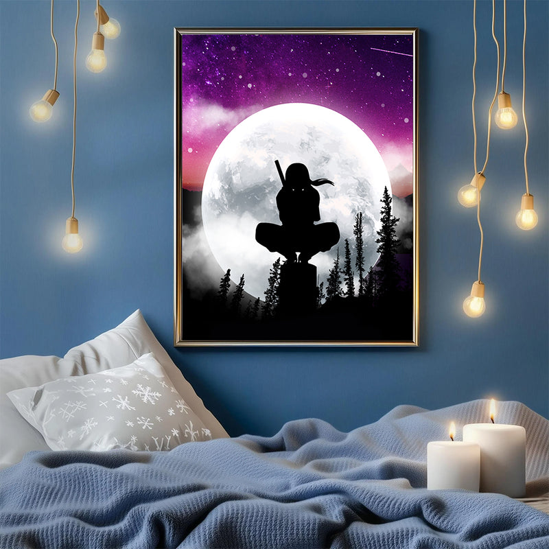 Itachi Moon Night - Living Room - Canvas Wall Art - Print - Wall Decor