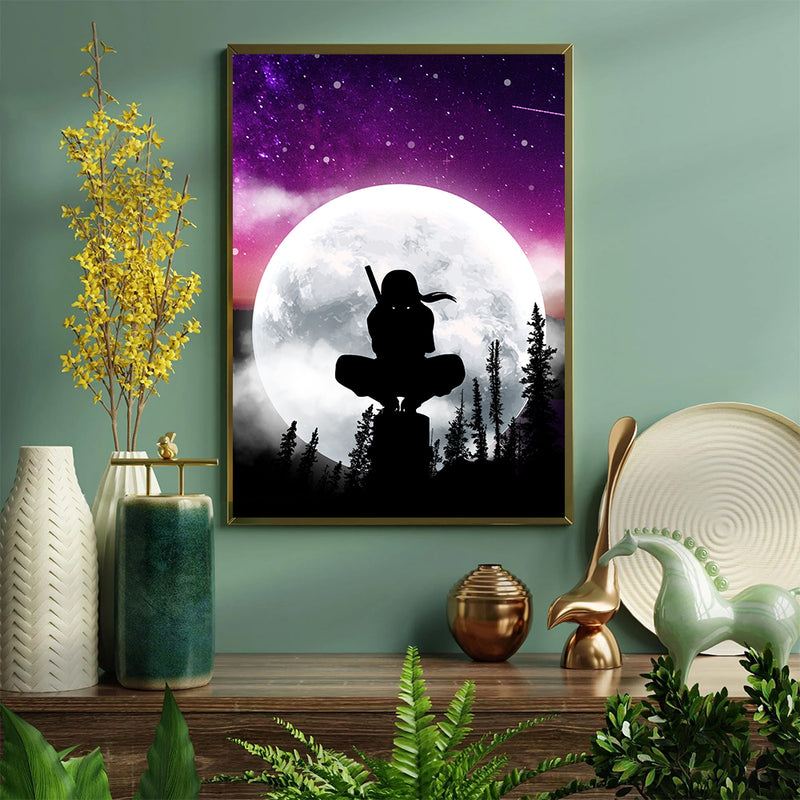 Itachi Moon Night - Living Room - Canvas Wall Art - Print - Wall Decor