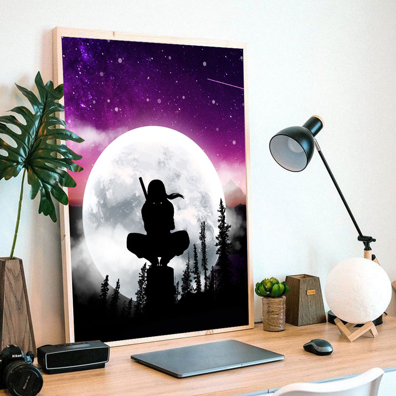 Itachi Moon Night - Living Room - Canvas Wall Art - Print - Wall Decor