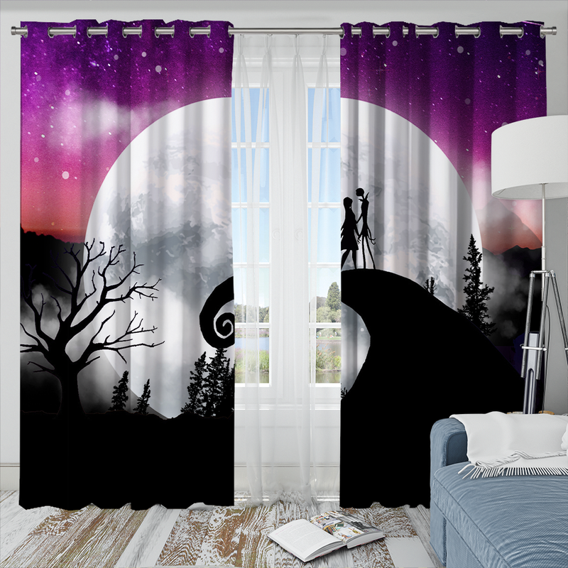 Jack Sally Moon Night Window Curtain