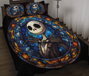 Jack Skellington Nightmare Stained Glass Quilt Bed Sets