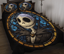 Jack Skellington Nightmare Christmas Stained Glass Quilt Bed Sets