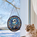 Jack Skellington Nightmare Round Stained Glass Suncatcher