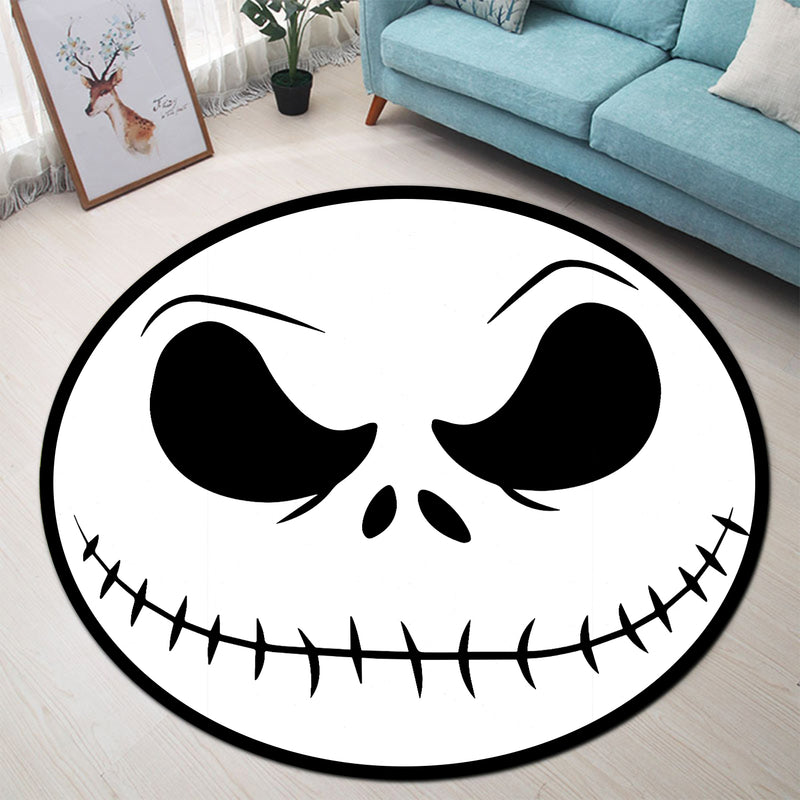 Jack Skellington White Face Round Rug