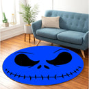 Jack Skellington Nightmare Before Christmas Blue Face Round Rug