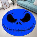 Jack Skellington Nightmare Before Christmas Blue Face Round Rug