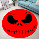 Jack Skellington Nightmare Before Christmas Red Face Round Rug