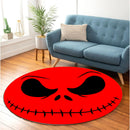 Jack Skellington Nightmare Before Christmas Red Face Round Rug