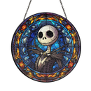 Jack Skellington Nightmare Round Stained Glass Suncatcher