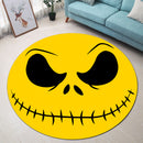 Jack Skellington Nightmare Before Christmas Yellow Face Round Rug