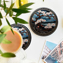 Japan Cherry Blossom Stained Glass Decor Coaster - Gift Idea