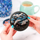 Japan Cherry Blossom Stained Glass Decor Coaster - Gift Idea