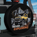Never Stop Exploring Jeep Car Spare Tire Cover