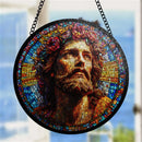 Jesus Christian Round Stained Glass Suncatcher