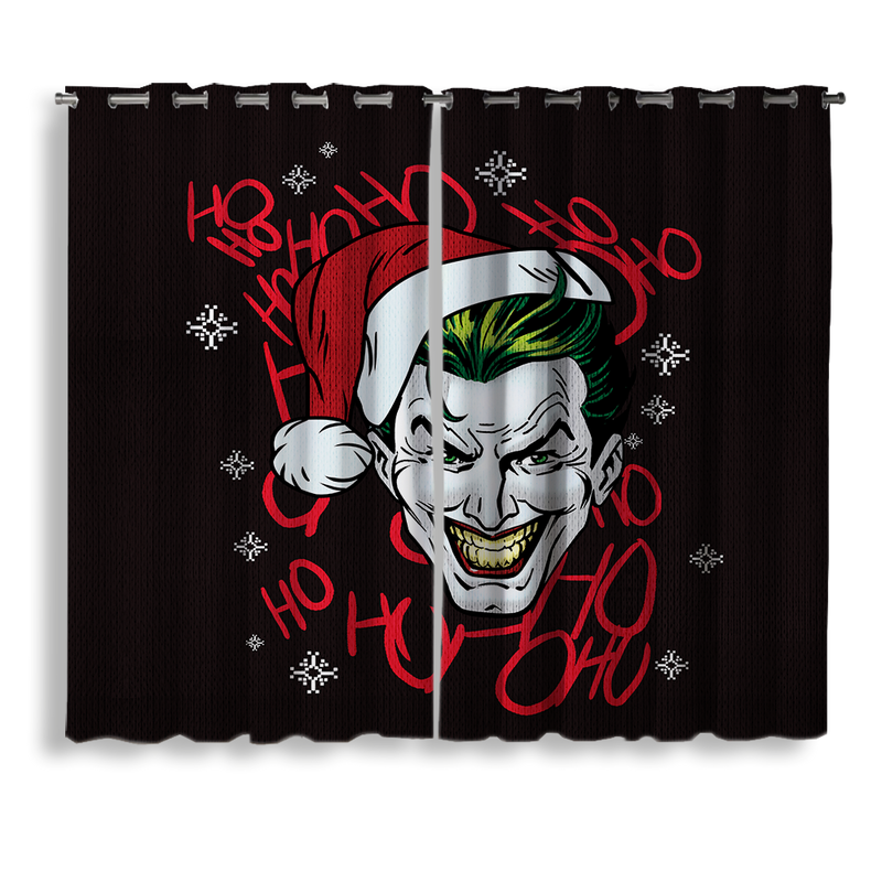 Joker Ho Ho Ho Christmas Window Curtain