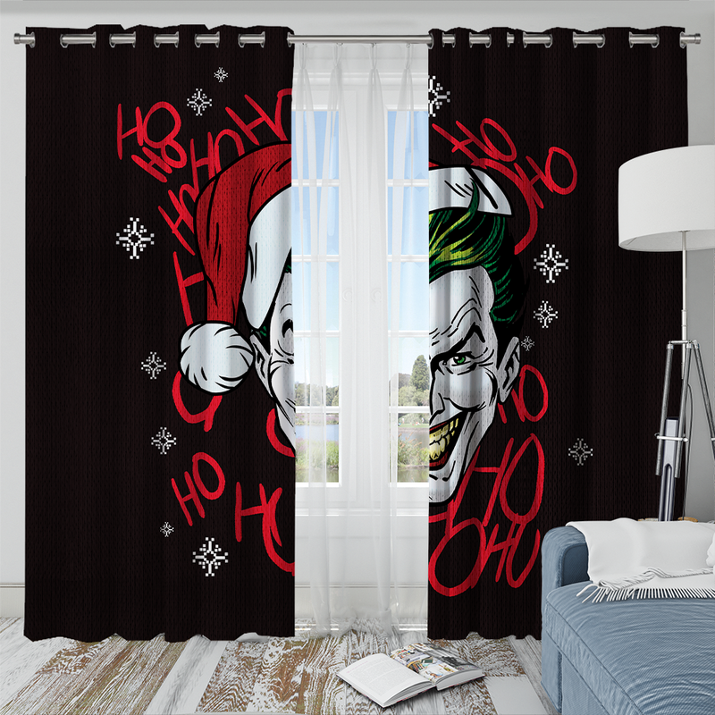 Joker Ho Ho Ho Christmas Window Curtain