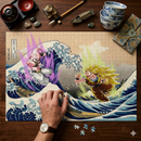 Kid Buu Vs Goku Dragon Ball The Great Wave Jigsaw Puzzle