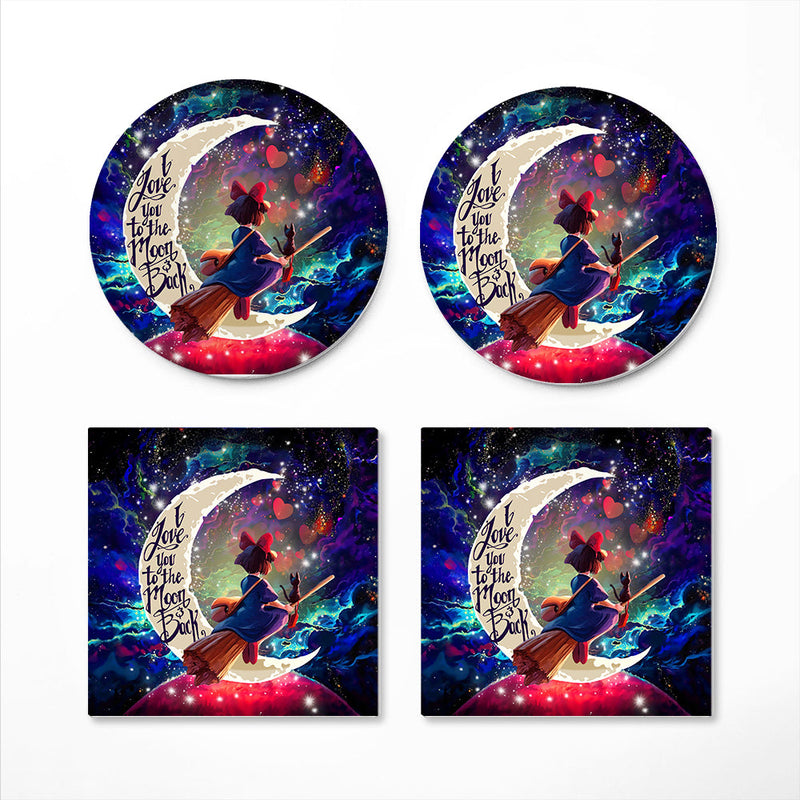 Kiki's Delivery Service Ghibli Studio Love You To The Moon Galaxy Ceramic Decor Coaster - Gift Idea