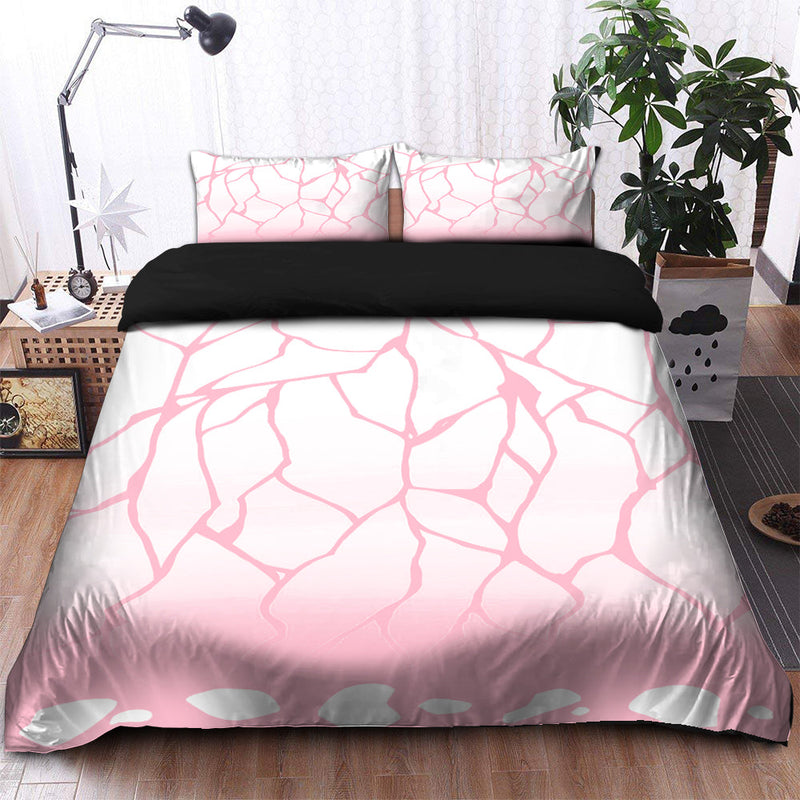 Kochou Shinobu Insect Pillar Butterfly Pink Pattern Demon Slayer Kimetsu No Yaiba Bedding Set Duvet Cover And 2 Pillowcases Nearkii