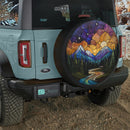 Stained Glass Mountain & Forest Night Jeep Car Spare Tire Cover