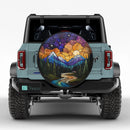 Stained Glass Mountain & Forest Night Jeep Car Spare Tire Cover