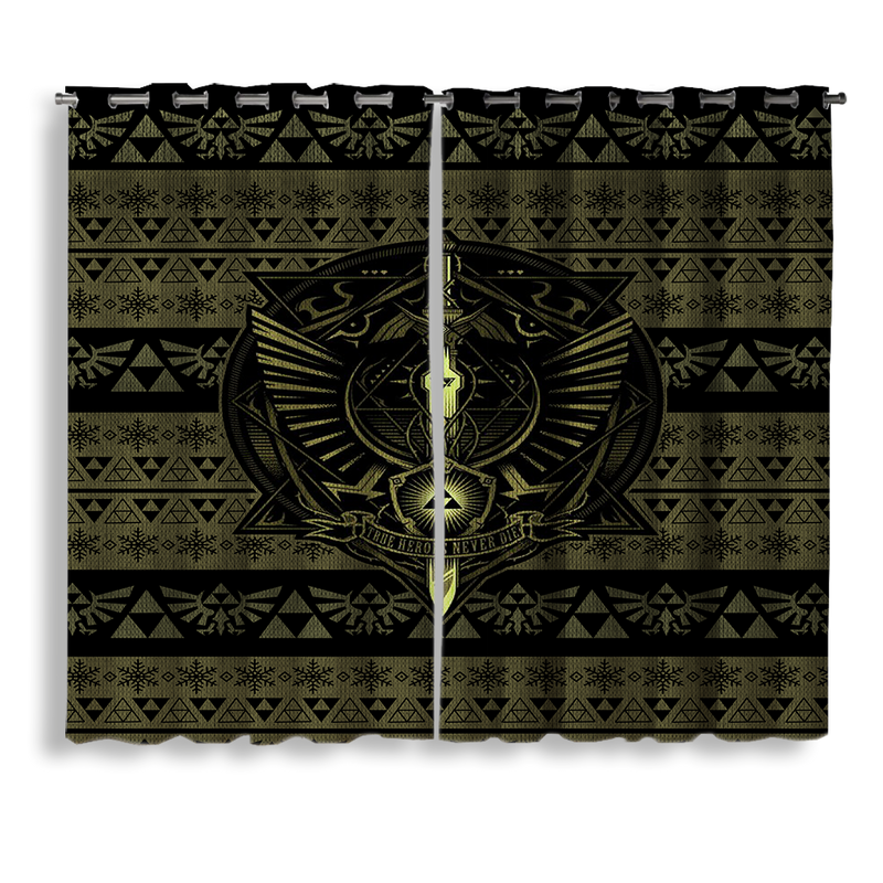 Legend Of Zelda Christmas Window Curtain