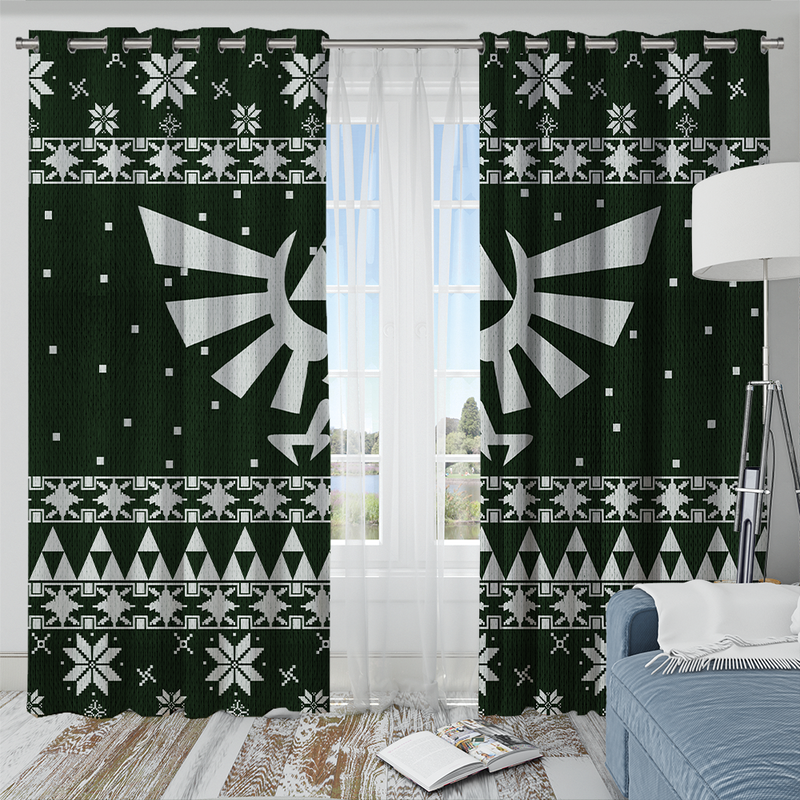 Legend Of Zelda 1 Christmas Window Curtain