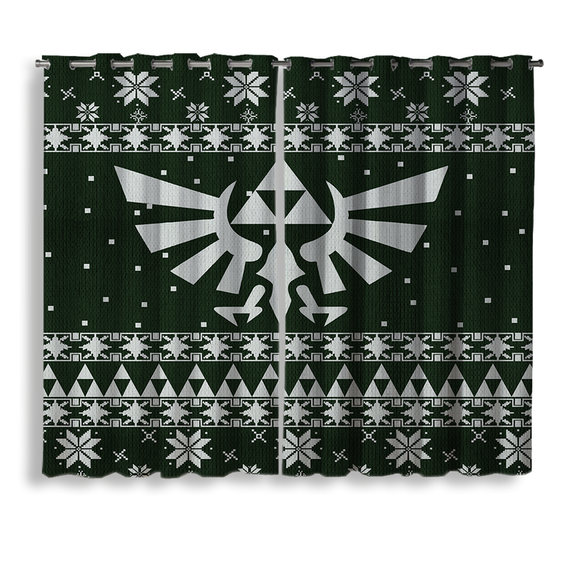 Legend Of Zelda 1 Christmas Window Curtain