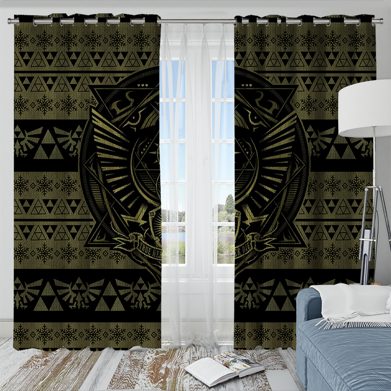 Legend Of Zelda Christmas Window Curtain