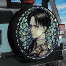 Levi Attack On Titan Stained Glass Anime Jeep Car Spare Tire Cover