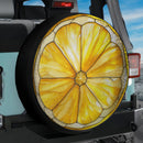 Lemon Slice Stained Glass Jeep Car Spare Tire Cover