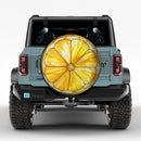 Lemon Slice Stained Glass Jeep Car Spare Tire Cover