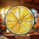 Lemon Slice Stained Glass Suncatcher