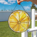 Lemon Slice Stained Glass Suncatcher