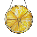 Lemon Slice Stained Glass Suncatcher