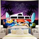 Lilo And Stitch Camping Chill Night Tapestry