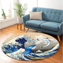 Lugia Vs Kyogre The Great Wave Japan Pokemon Round Rug